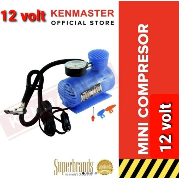 MINI AIR COMPRESSOR / POMPA ANGIN MOBIL / KOMPRESOR MINI KENMASTER ORIGINAL DAN TERPERCAYA