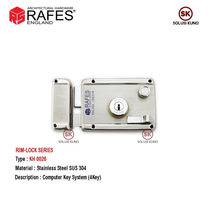 Kunci Otomatis RAFES ENGLAND Stainless Steel SUS 304