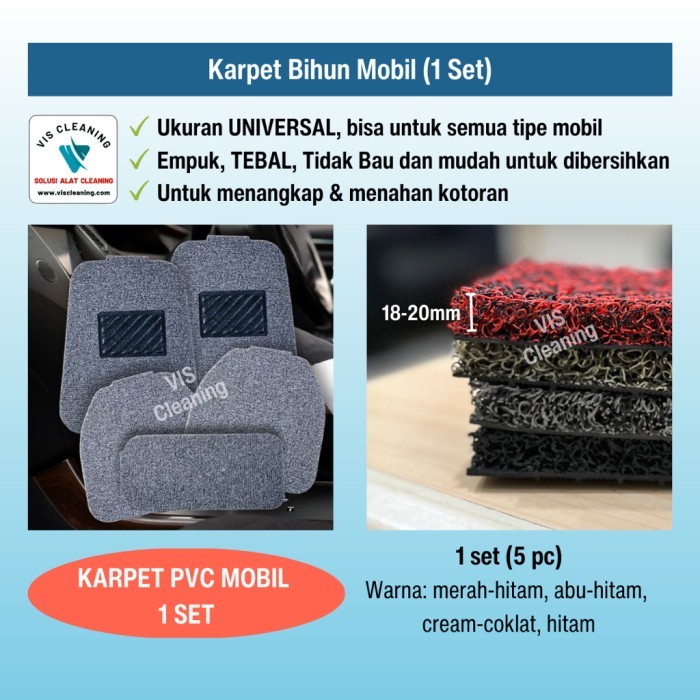 

TERLARIS KARPET BIHUN / MIE PVC PREMIUM UNIVERSAL UNTUK SEMUA MOBIL (1 SET) MURAH!!! MURAH