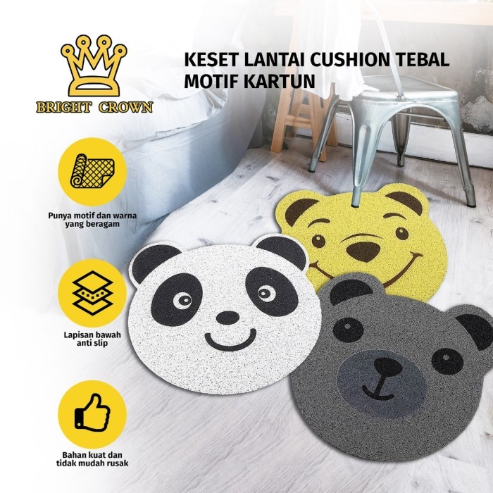 

TERLARIS BRIGHT CROWN KESET KARAKTER MIE KESET BIHUN KARTUN LUCU UK 60 X 60CM ANTISLIP/3 MOTIF -