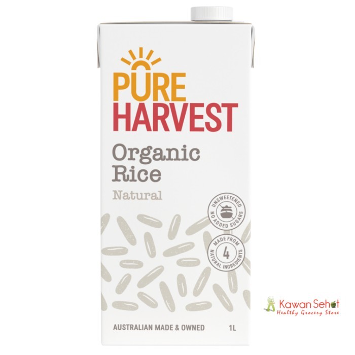 

TERLARIS PURE HARVEST ORGANIC RICE NATURAL RICE MILK SUSU BERAS 1L MURAH!!! MURAH