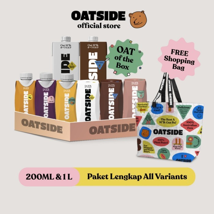 

TERLARIS (PAKET LENGKAP) OATSIDE 1L & MINI 200ML ALL VARIANTS SUSU OAT SEMUA VARIAN FREE SHOPPING