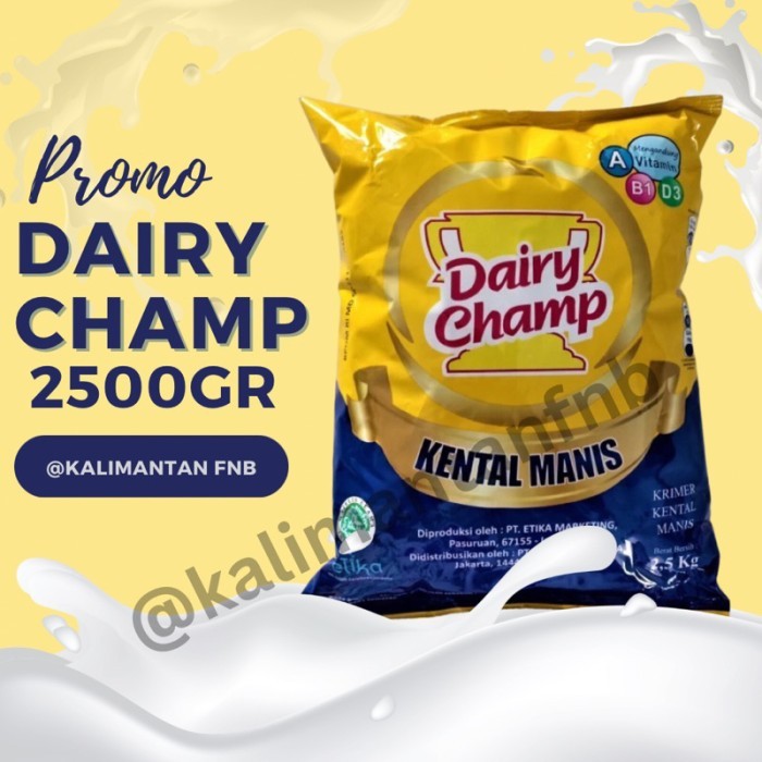 

TERLARIS SUSU DAIRY CHAMP 2,5 KG - KARTONAN ISI 8 GRABGOJEK MURAH!!! MURAH