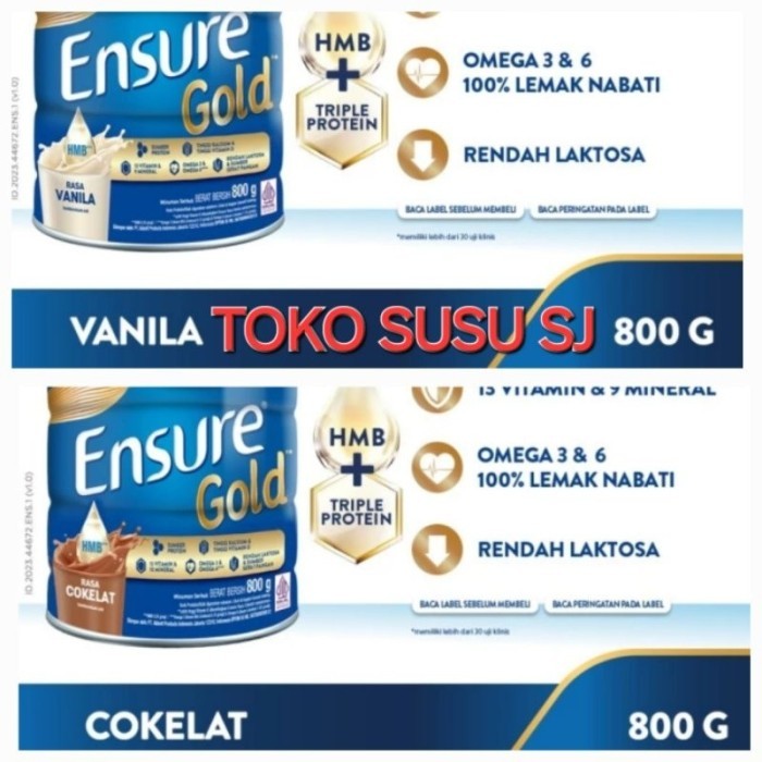 

TERLARIS ENSURE GOLD VANILA COKLAT 800 GRAM/800GR/DULU 850 G MURAH!!! MURAH