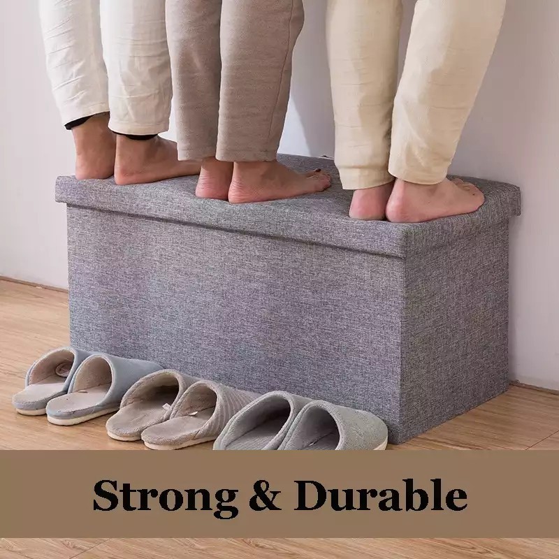 Cuci Gudang (76X38X38) Kursi Box Bangku Lipat Storage Box Sofa Tempat Penyimpanan Barang Serbaguna -