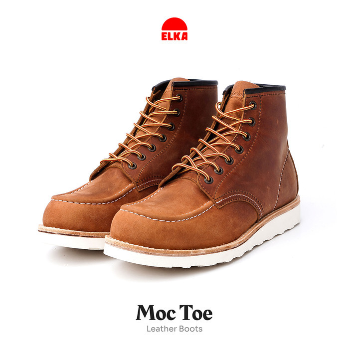 Sepatu Boots Kulit Asli Moc Toe Boots Lthrkrft
