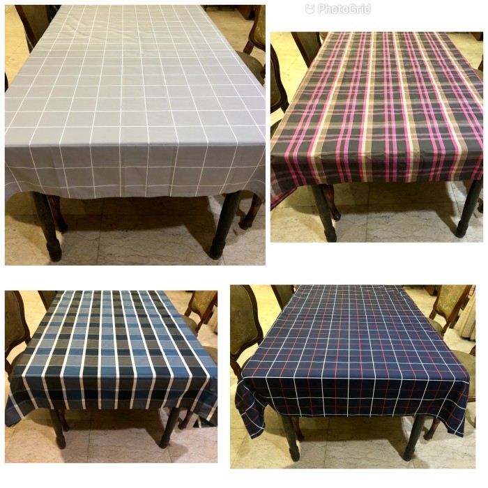 Taplak meja makan bahan kain 4kursi
