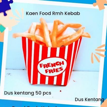 

Dus Kentang Besar Kardus Box French Fries Besar Kentang Goreng 50 Pcs Original