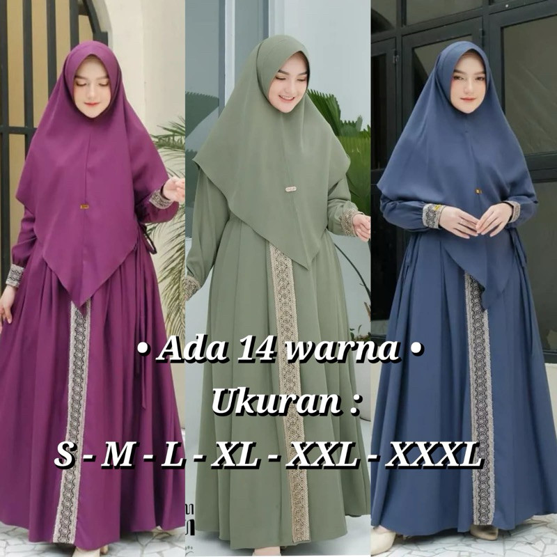 Gamis Muslimah Terbaru Dress Abaya Lebaran 2025 BISA COD KANAYA GAMIS SYARI UKURAN S M L XL XXL XXXL