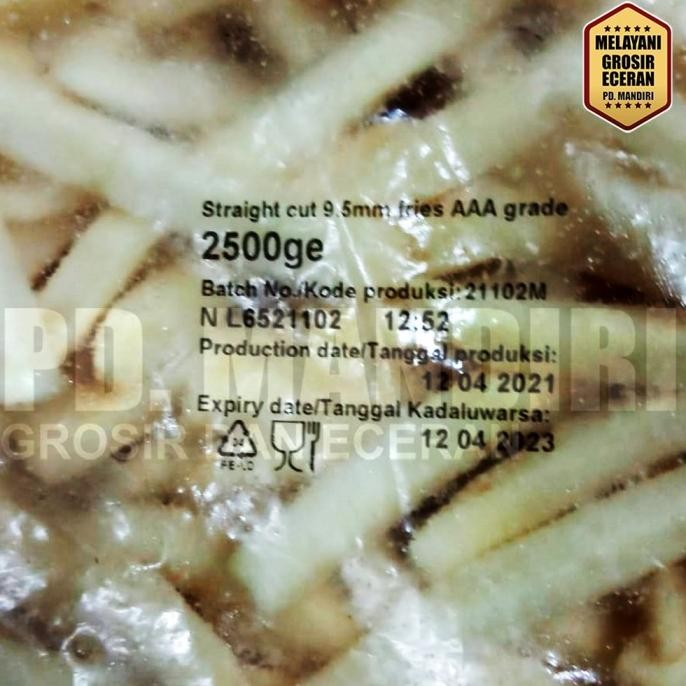 

Kentang Beku Straight Cut 2,5 Kg 7 Mm French Fries Original
