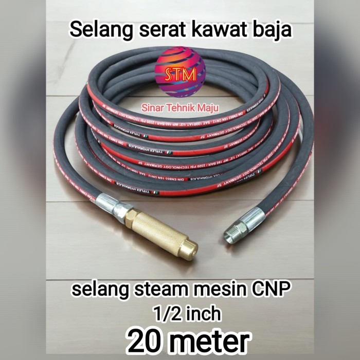 selang steam cuci motor dan mobil mesin CNP panjang 20 meter