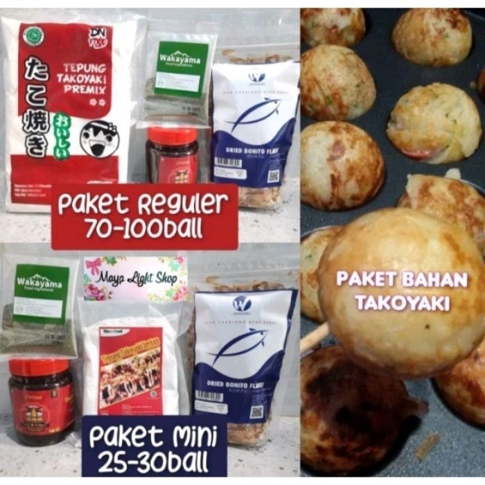 

TERLARIS PAKET BAHAN TAKOYAKI LENGKAP HALAL TEPUNG TAKOYAKI KATSUOBUSI SAOS MURAH!!! MURAH