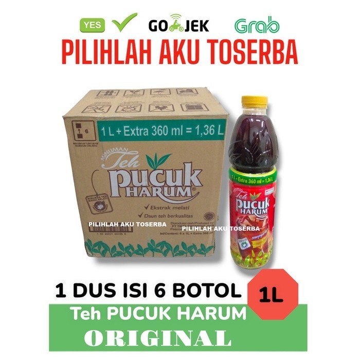 

TERLARIS TEH PUCUK HARUM ORIGINAL 1 LITER - ( HARGA 1 DUS ISI 6 BOTOL ) MURAH!!! MURAH