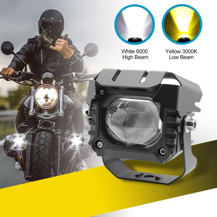

TERLARIS LAMPU TEMBAK LASER D2 CREE LED TRASNFORMER/PUTIH KUNING 50 WATT/UNIVERSAL 12-85V /2 WARNA