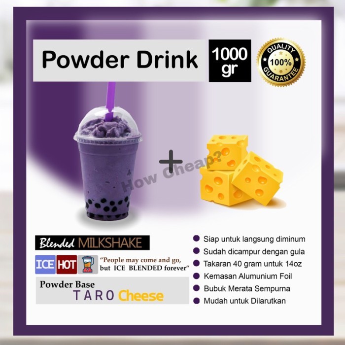 

TERLARIS TARO CHEESE BLEND BUBUK 1KG [READY TO DRINK] #027 MURAH!!! MURAH