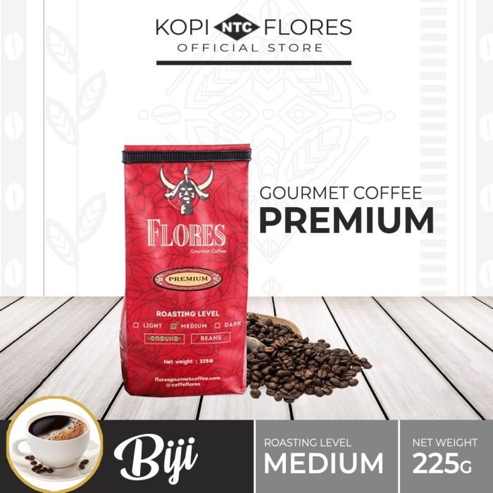 

TERLARIS FLORES GOURMET COFFEE PREMIUM 225 GRAM KOPI BIJI MURAH!!! MURAH