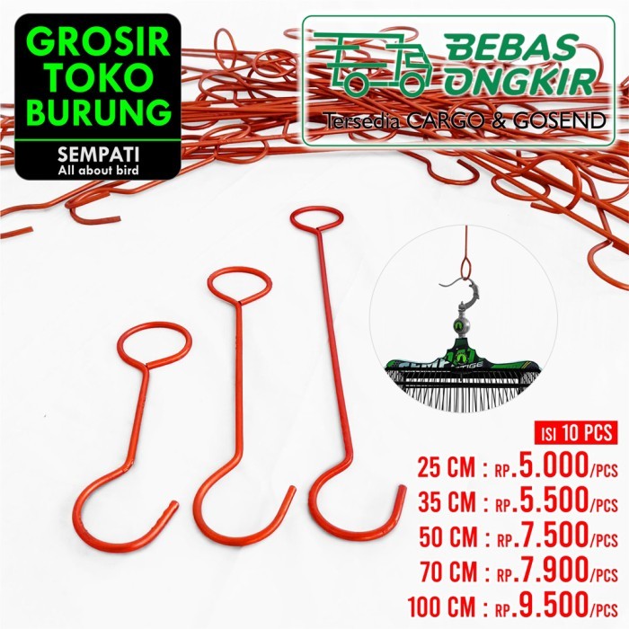 Sempati Grosir Gantungan Sambungan Sangkar Kandang Burung Besi Isi 10