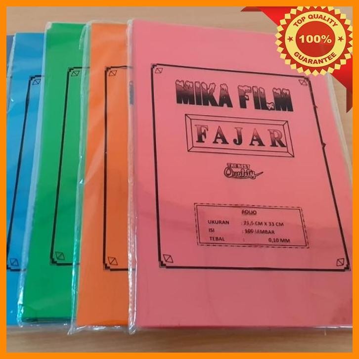 

(FFCB) PLASTIK MIKA FILM WARNA TRANSPARANT COVER JILID FOLIO F4 TEBAL 0,10MM