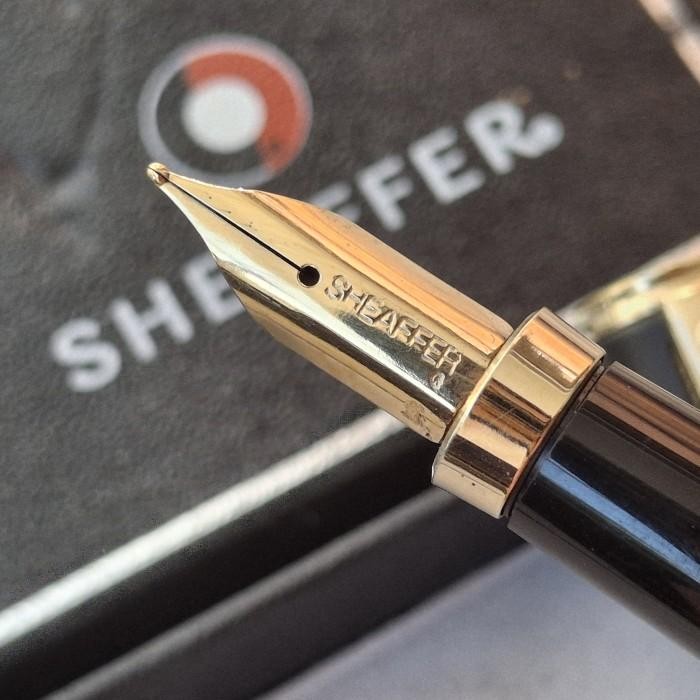

Sheaffer Fountain Pen Matte Black Goldplated Clip - Cap Hut TMII ke 26 Original