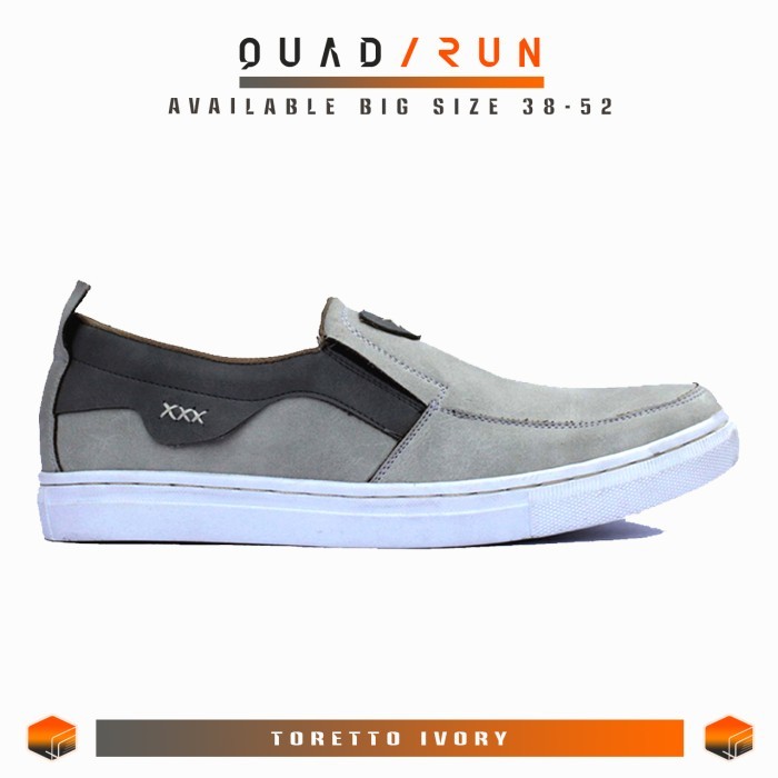 Slip On Big Size 44 - 52 Sepatu Pria Casual Sneakers Quadrun Toretto