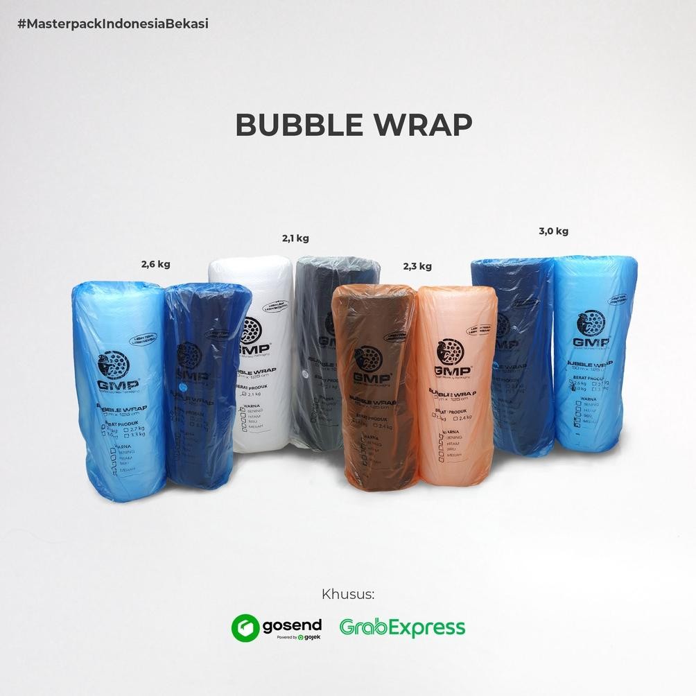 

ORIGINAL Bubble Wrap GMP 125 cm x 50 meter Bening Hitam un-123