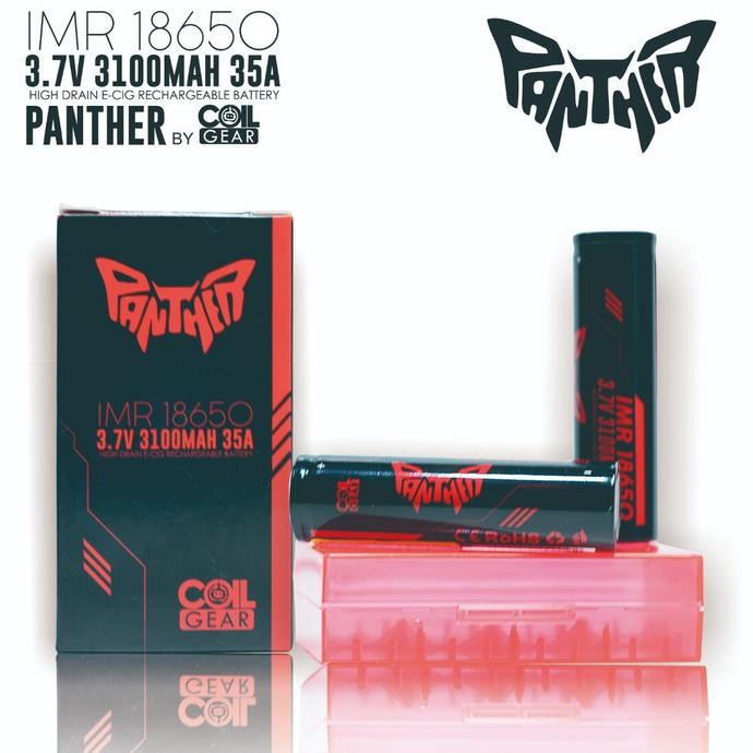 Terbaru Authentic Coil Gear Red Panther 3100mAh 35A 18650 - Battery - Baterai