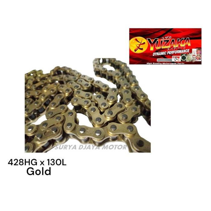 Rantai Yuzaka 428Hg-130L Rantai 428Hg 130L Yuzaka Gold Termurah Langka