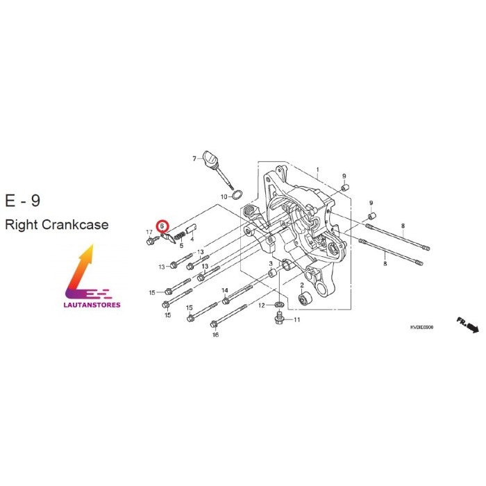 11217-Kvb-901 Plate Brg Push Vario 110 Karbu Termurah Langka
