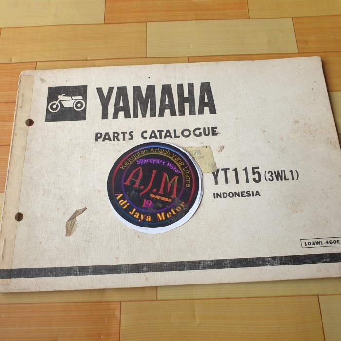 Buku Part Katalog Catalog Copian Yamaha Yt115 Yt 115 3Wl Termurah Langka