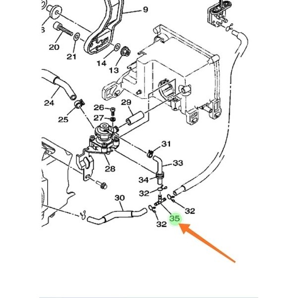 Pipa Cabang Sambungan Selang Bensin Ais Mio Sporty Soul Fino Karbu Ori Termurah Langka