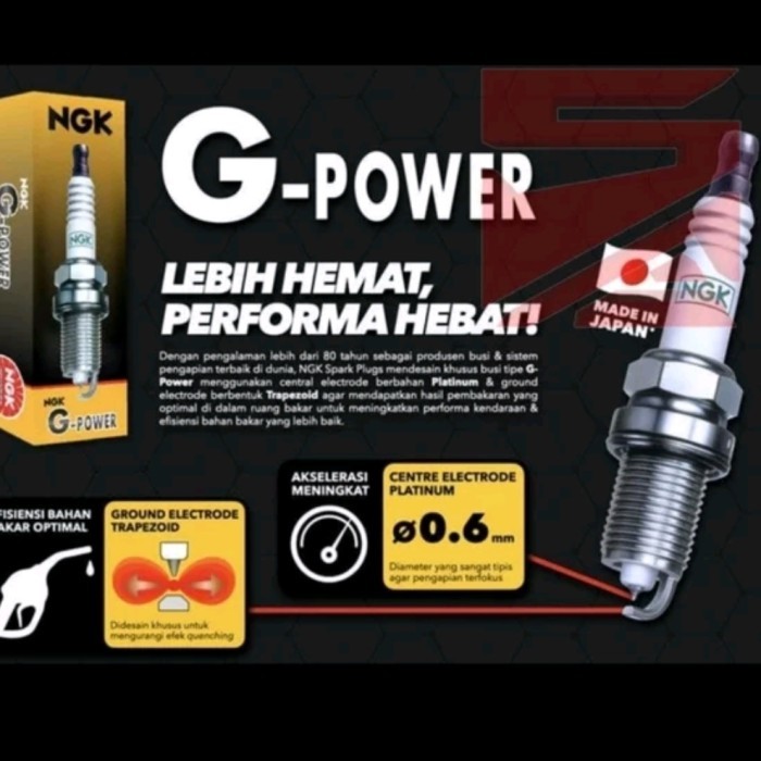 Busi Racing Ngk Cr6Hgp G-Power Mio J Mio M3 Fino Fi Termurah Langka