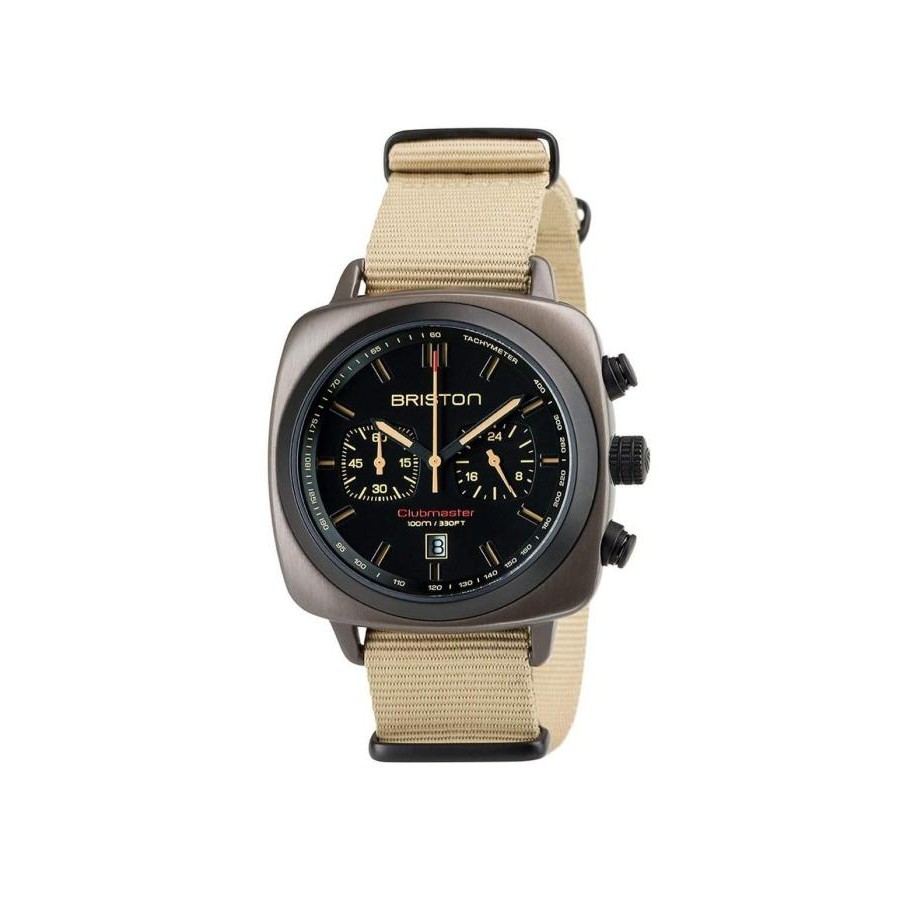 Murah Briston Sport Steel Chronograph Khaki 42Mm Jam Tangan Pria