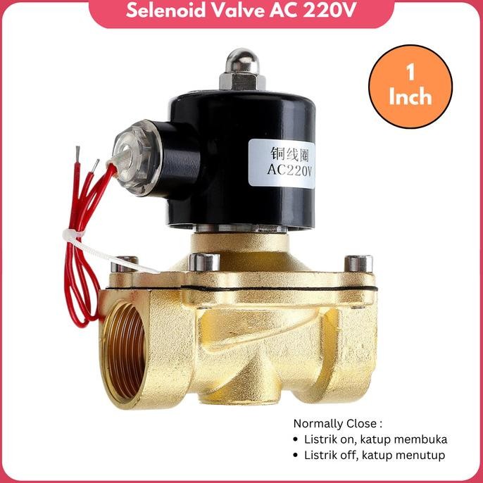 Selenoid Valve 2 way 1 Inch selenoid water valve kran elektrik 220v