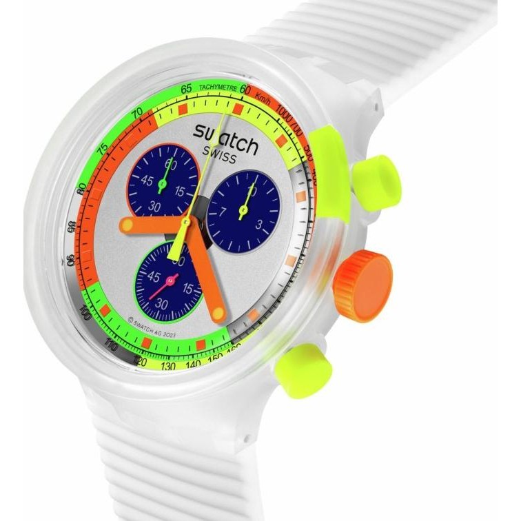Grosir Swatch Sb02K100 Neon Jelly Jam Tangan Unisex Analog-Swiss Made Original