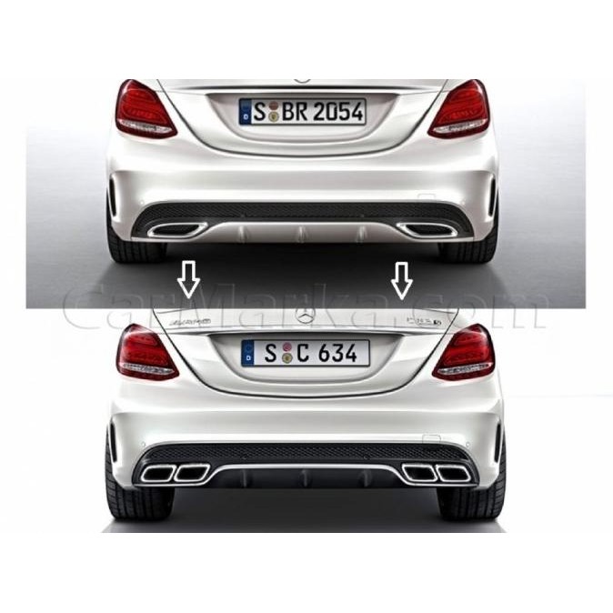Diffuser Amg C63 Mercedes Benz W205 Amg Package & C63 Honestshop58
