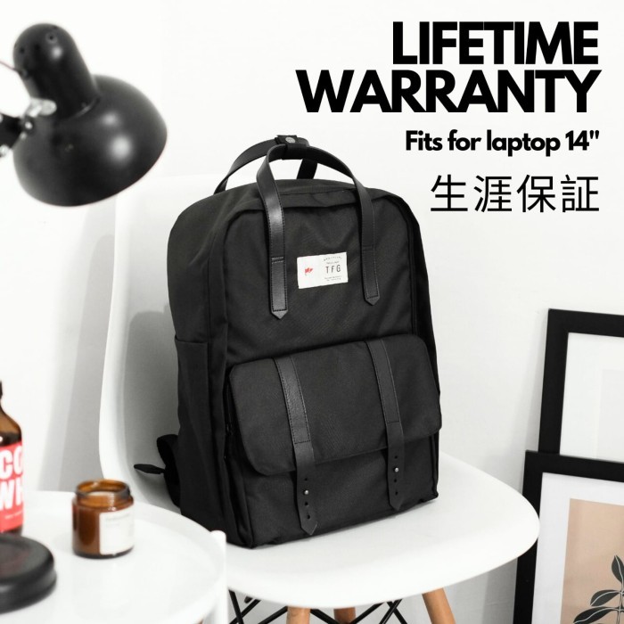 Tfg Backpack Tas Ransel Tas Pria St Moritz 444 Black Lifetime Warranty