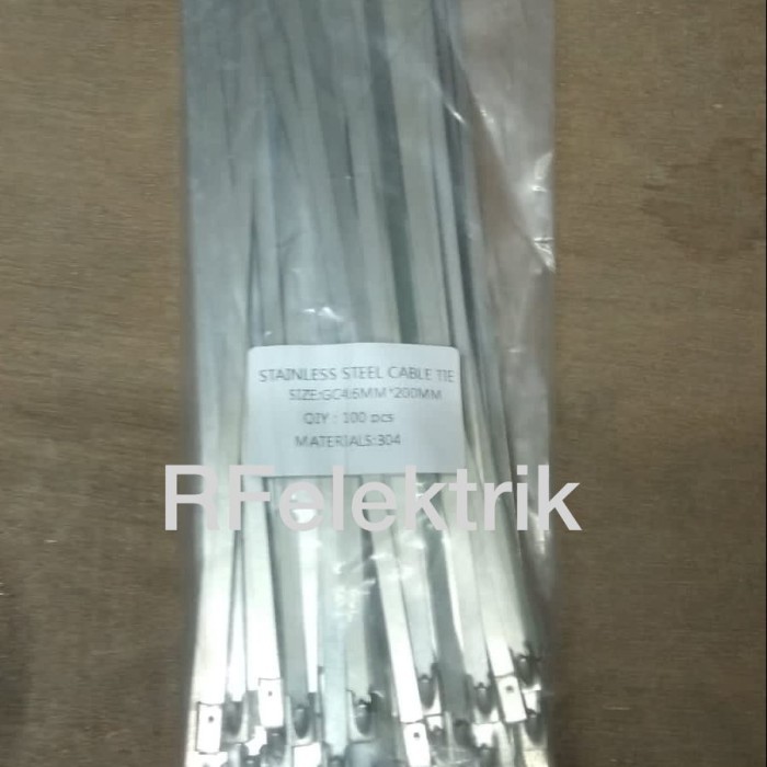

PROMO! Kabel Ties Stainless 20Cm Tss 4.6 X 200Mm - Bahan Stainles Steel -c4n