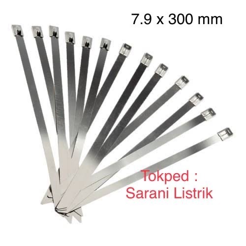 

Stainless Cable Ties - Kabel Tis Stainless 7.9 x 300 mm - 100pcs