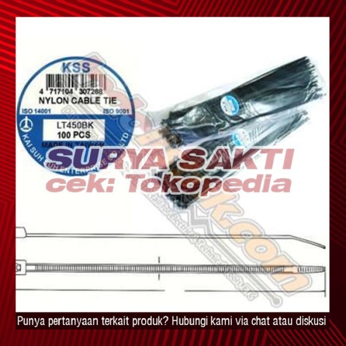 

PROMO! Kabel Ties KSS LT450BK (450 x 8mm) Hitam