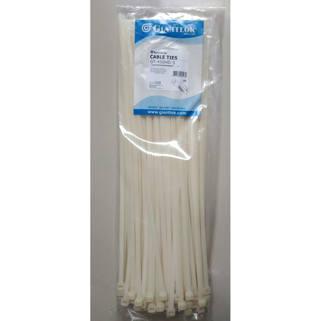 

HOT SALE! PREMIUM Cable Ties GIANTLOK GT-450-HDS (lebar 7,6mm) kemasan 100pc/pak