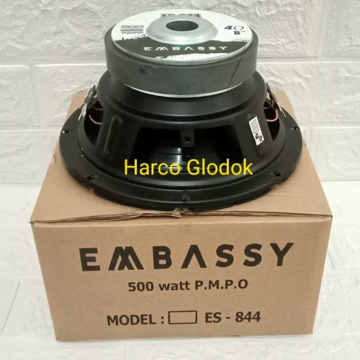 SUBWOOFER 8 INCH EMBASSY ES-844 DOUBLE COIL EMBASSY 8" ES -844 500WATT