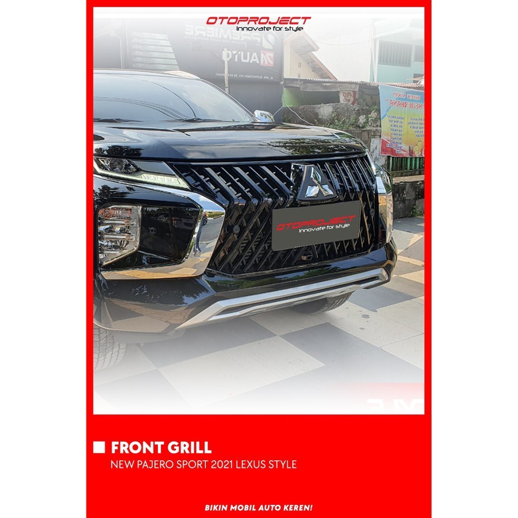 Otoproject - Front Grill New Pajero Sport 2021 Lexus Design Matte Black | Grill Depan Pajero Sport 2