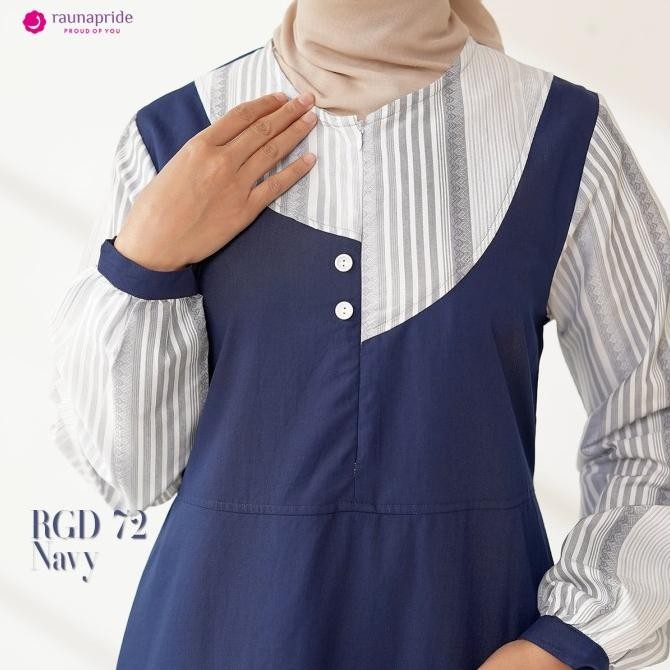 Gamis Dewasa Rauna Rgd 72 Dress Wanita Fashion Muslimah Motif Polos Lapakcitra30