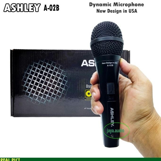 Promo Mikrofon Dinamis Professional Ashley A-02B Mik Kabel Mic Vokal Ashley