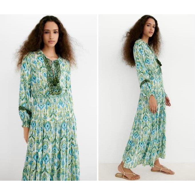 Ab266725 Long Dress Lengan Panjang Wanita Korea Import Tunik Gamis Calliasaleilani
