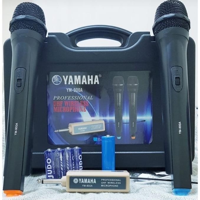 Murah Mic Wireless Yamaha Ym 900A Microphone Tanpa Kabel 2 Mic