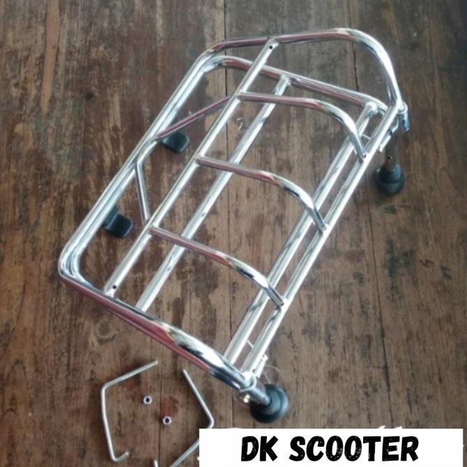 Promo aksesoris vespa rak depan front rack ulma cembung vespa super sprint COD