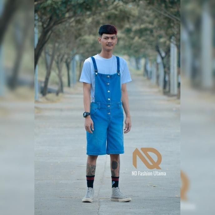 Baju Celana Overall Jumper Jeans Jins Denim Tebal Pendek Pria Cowok Boysenberry723