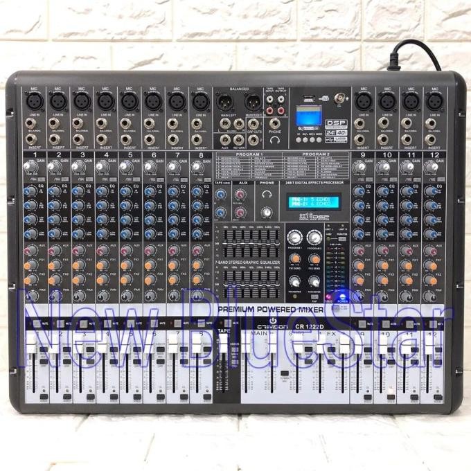 Murah Power Mixer Crimson Cr 1222 D Original 12 Channel