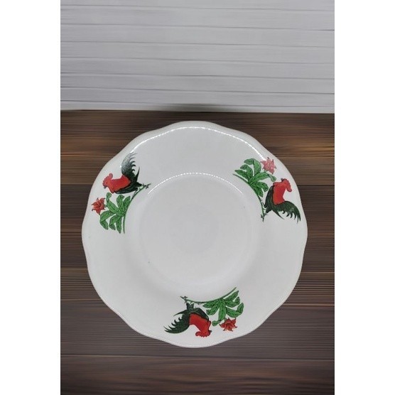 TERLARIS PIRING KECIL AYAM JAGO 6 PCS PIRING SAMBAL PIRING TATAKAN PIRING KERAMIK BELING PIRING